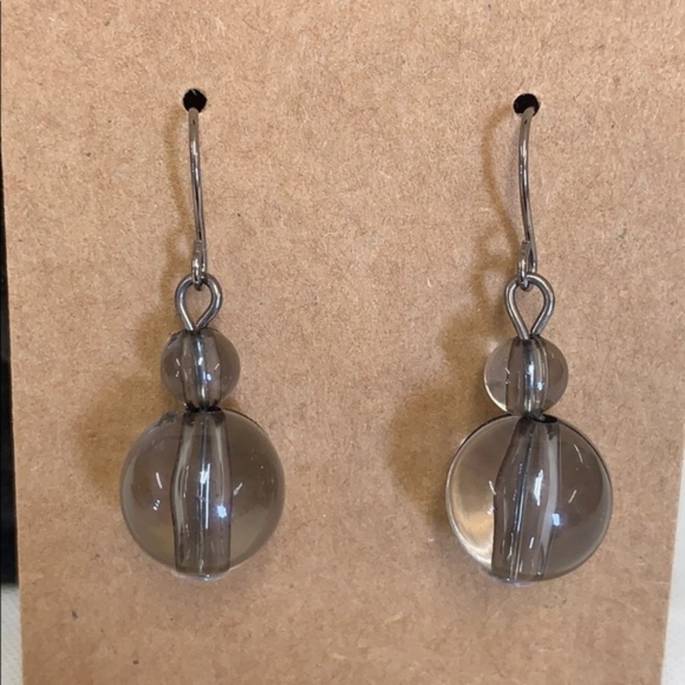 💐5/25 glass ball bead dangle drop earrings